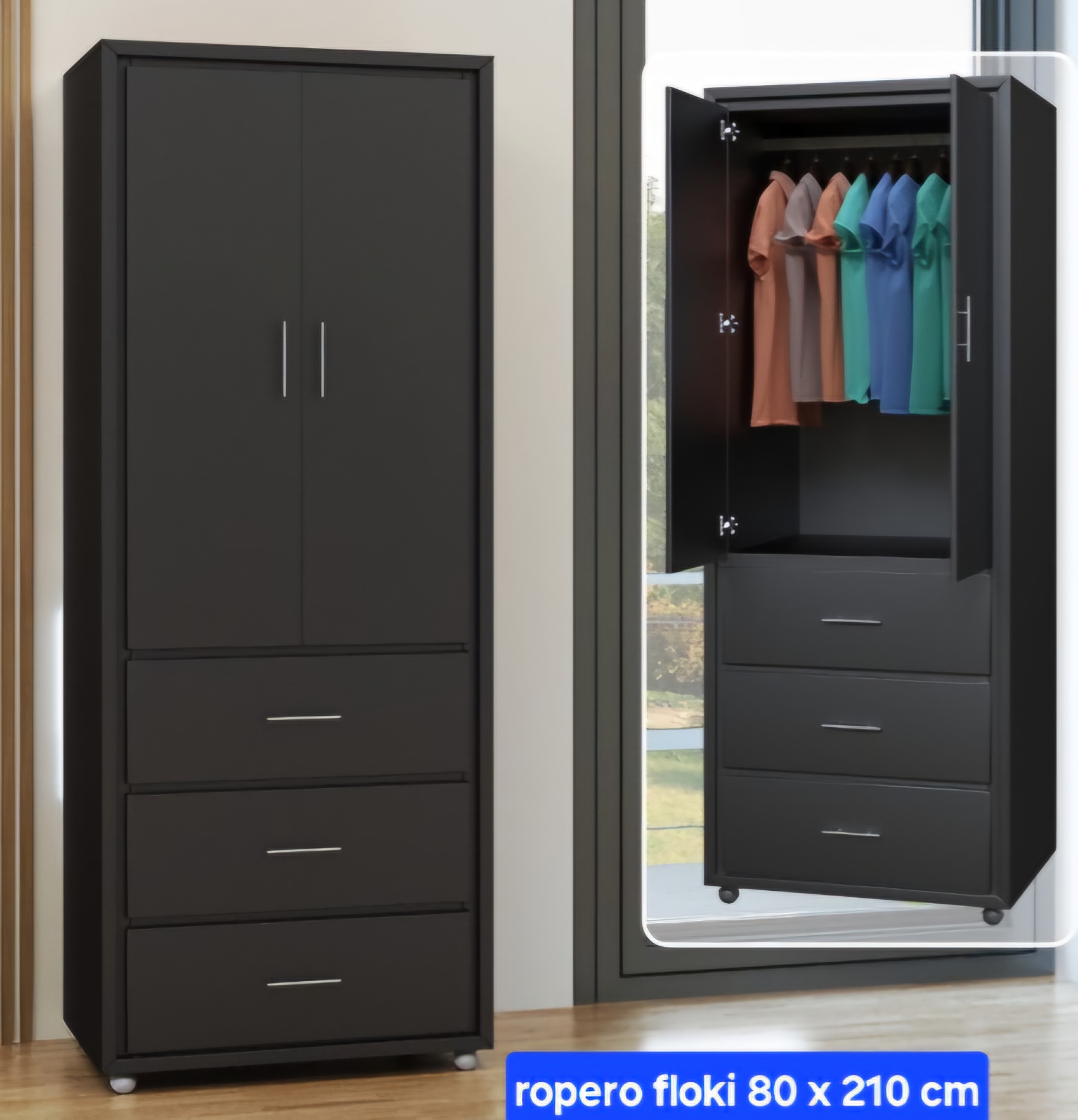 Ropero floky 80 x 200 cm